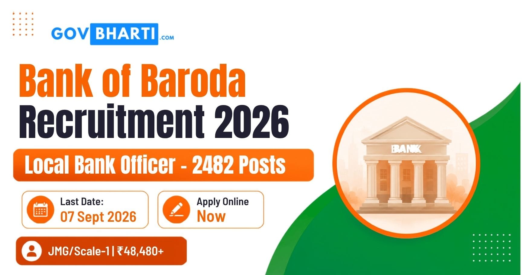 Bank of Baroda LBO Recruitment 2026: Apply Online for 2482 Local Bank Officer Posts