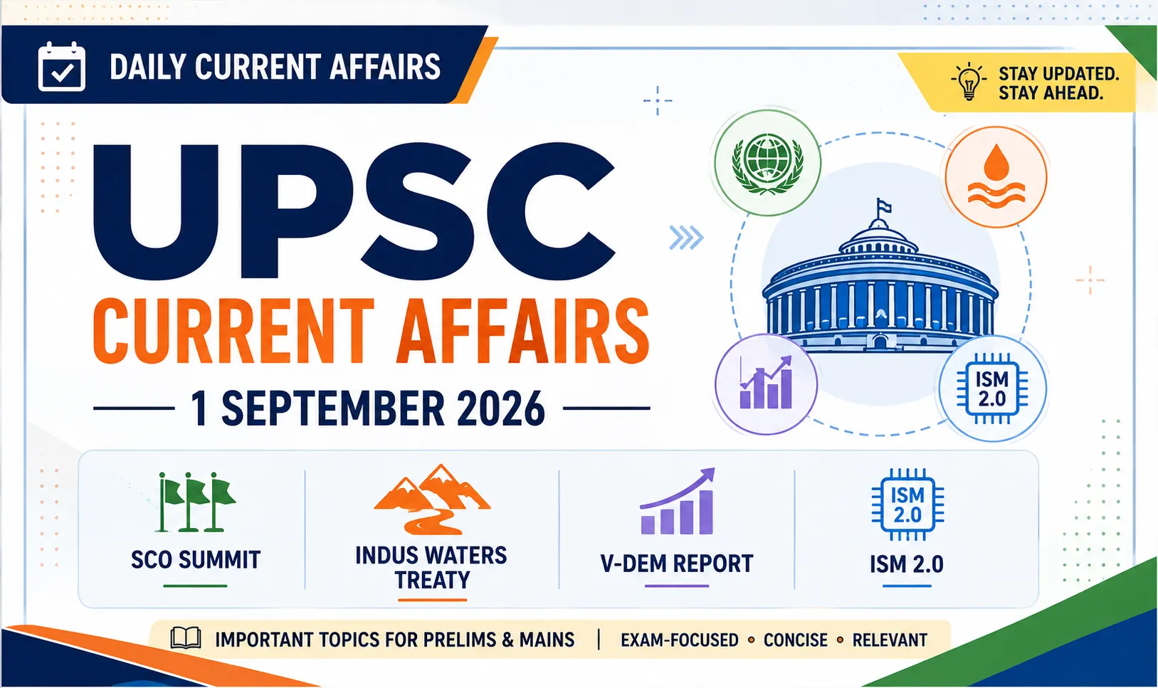 Today Current Affairs for UPSC 2026 | 01 Sept Daily News Analysis
