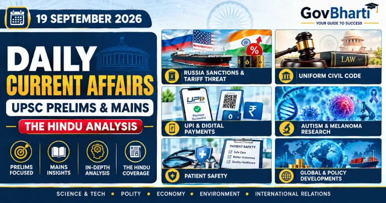 Daily UPSC Current Affairs | Today 19 September 2026 – The Hindu Analysis