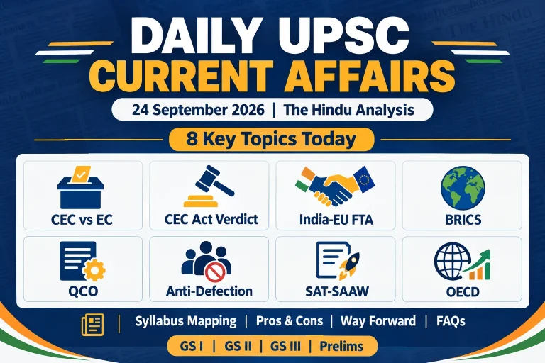 Daily UPSC Current Affairs | Today 24 September 2026 – The Hindu Analysis