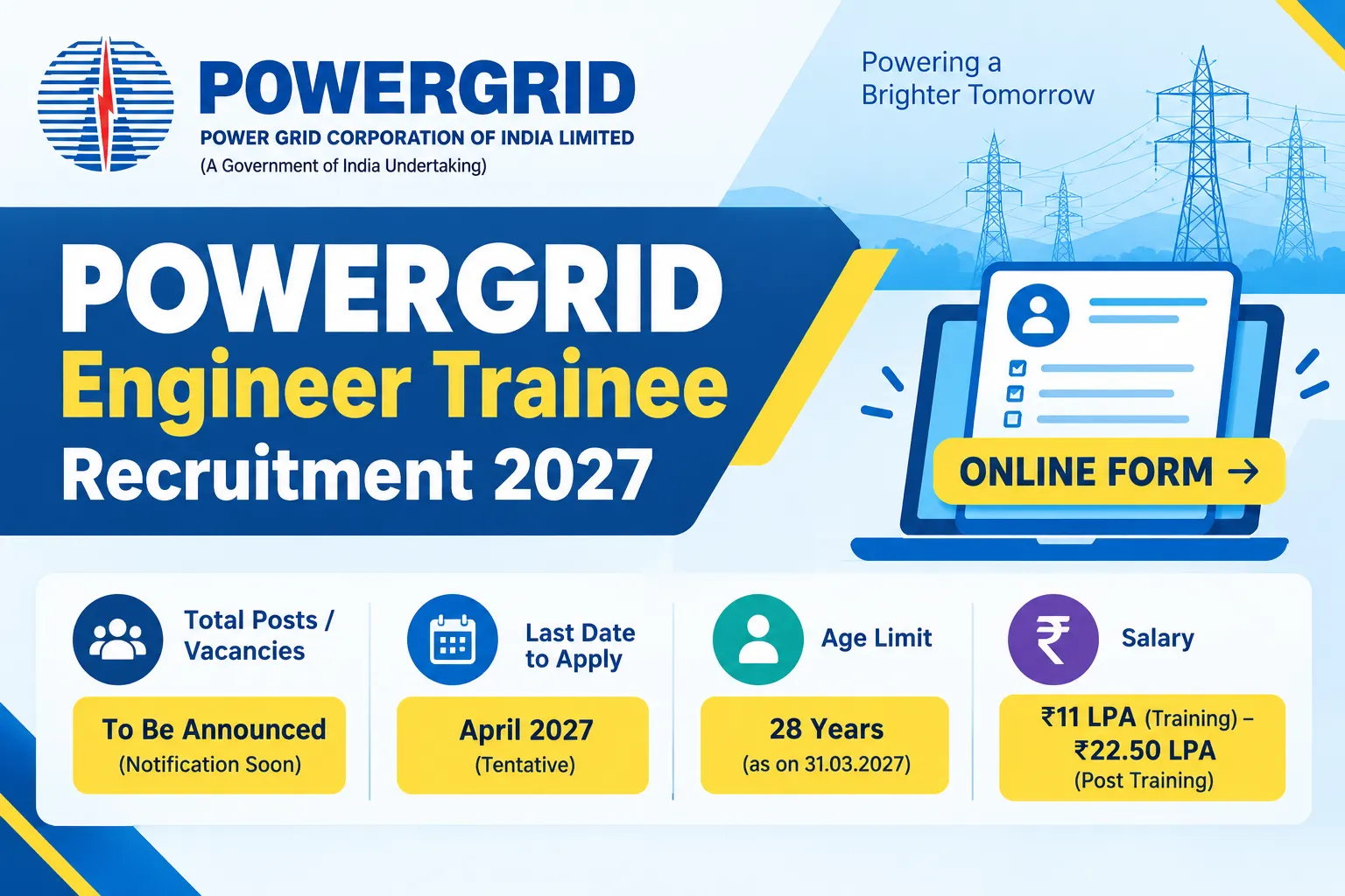 POWERGRID Engineer Trainee Recruitment 2027