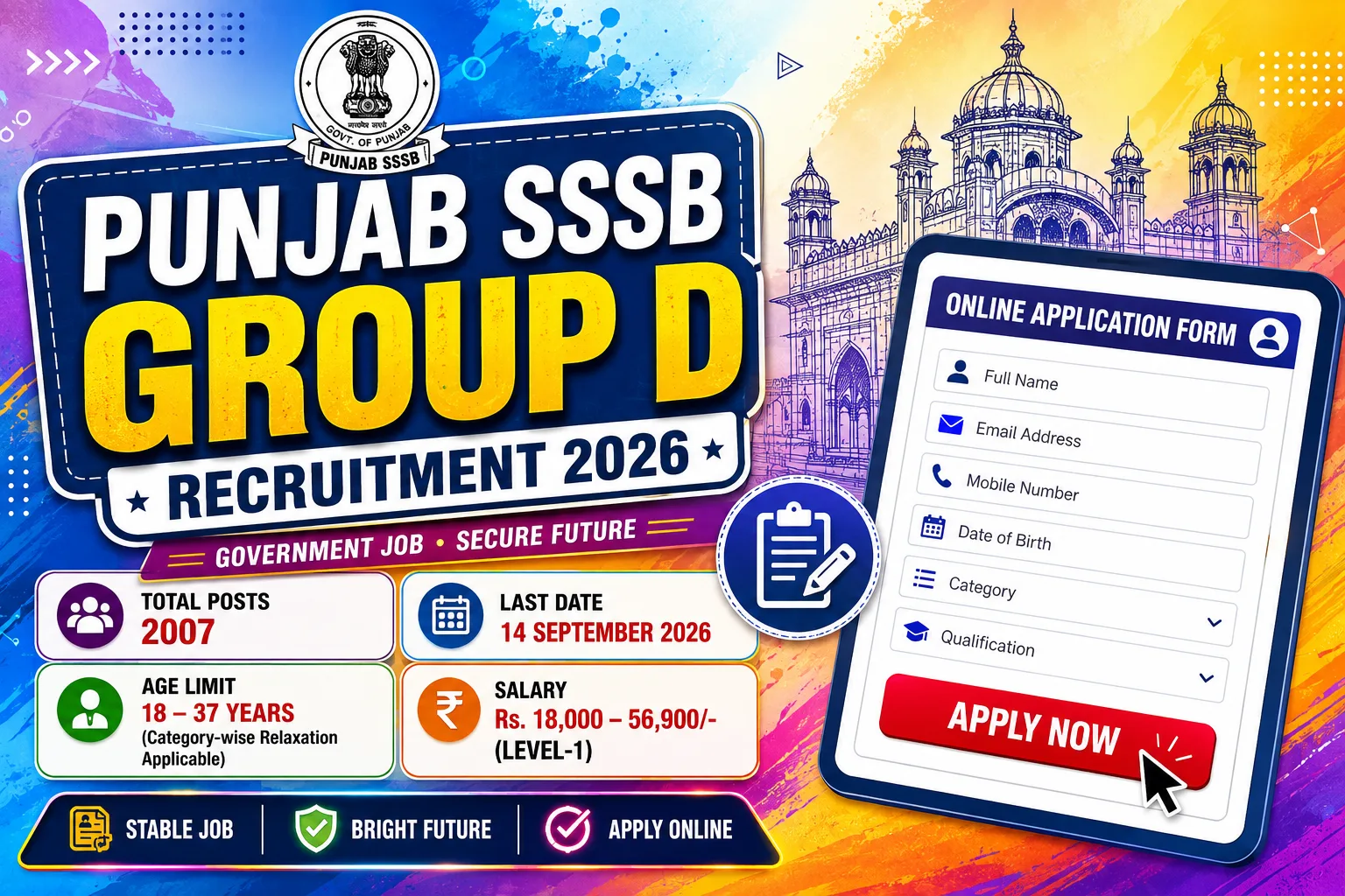 Punjab SSSB Group D Recruitment 2026