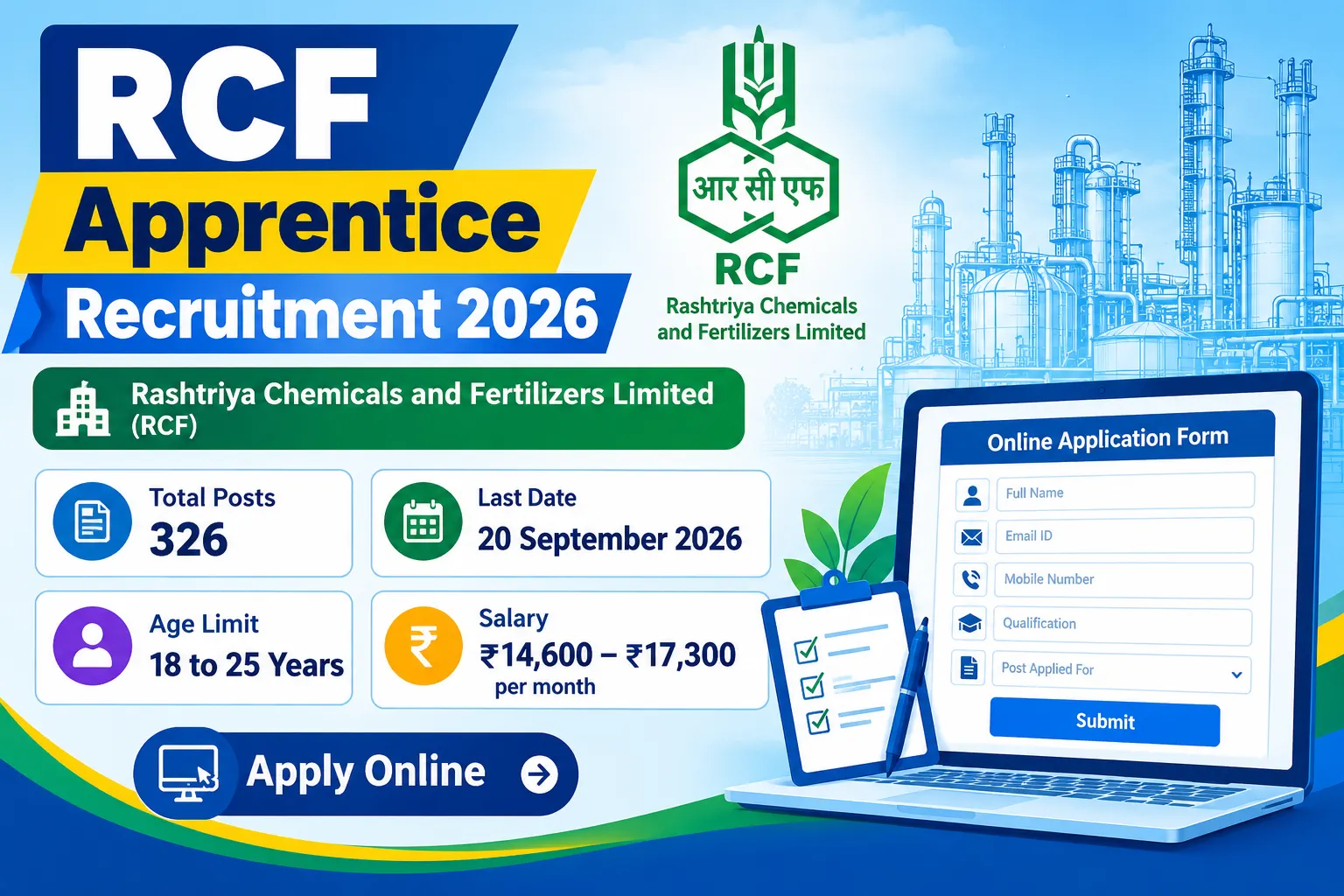 RCFL Apprentice Recruitment 2026.