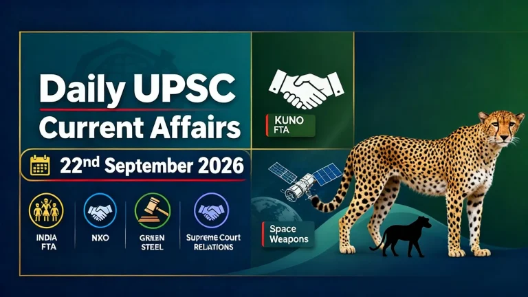 DAILY UPSC CURRENT AFFAIRS | TODAY 22ND SEPTEMBER 2026 – THE HINDU ANALYSIS