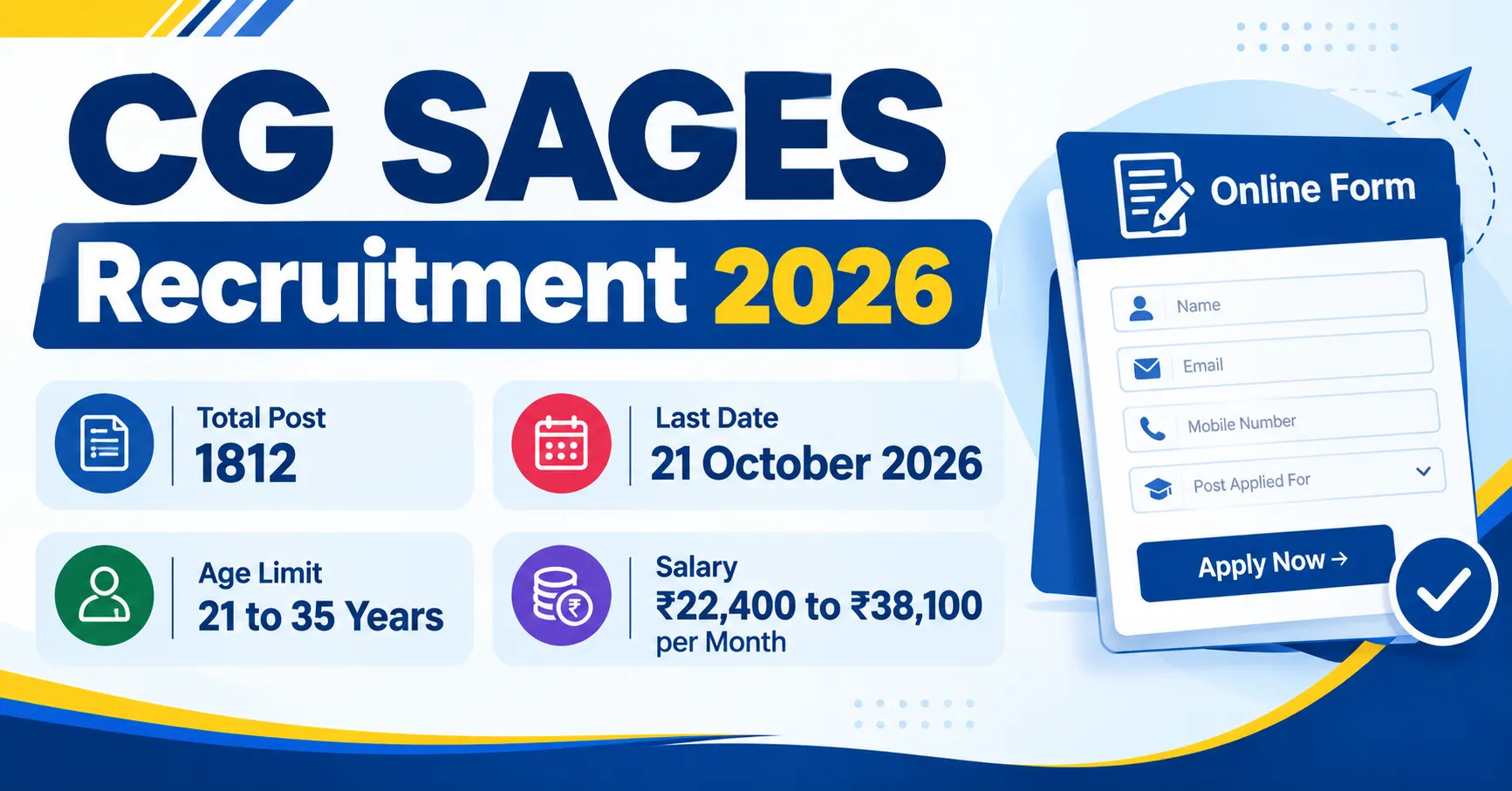 CG SAGES Recruitment 2026
