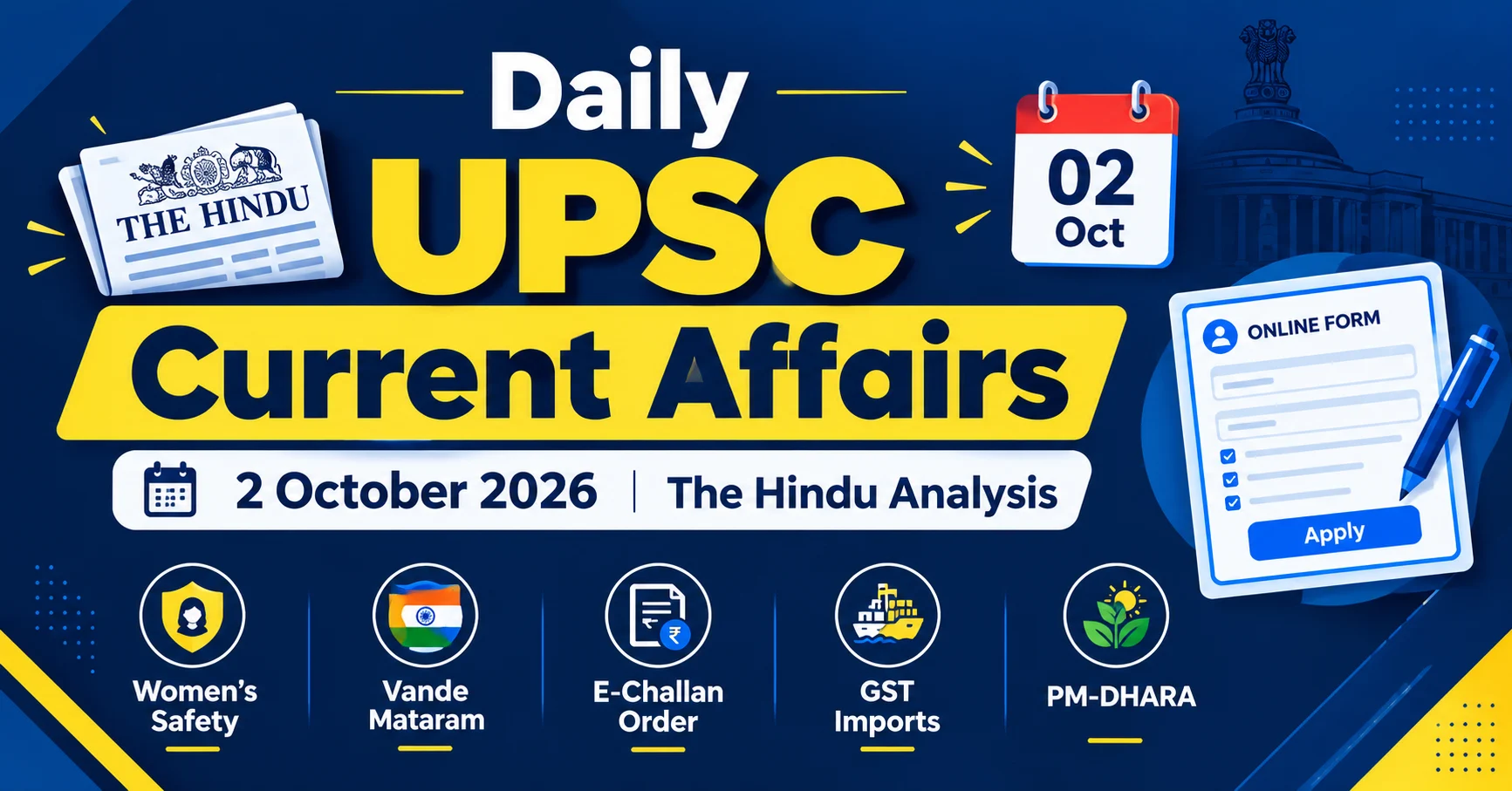 UPSC Current Affairs | Today 2 October 2026 – The Hindu Analysis